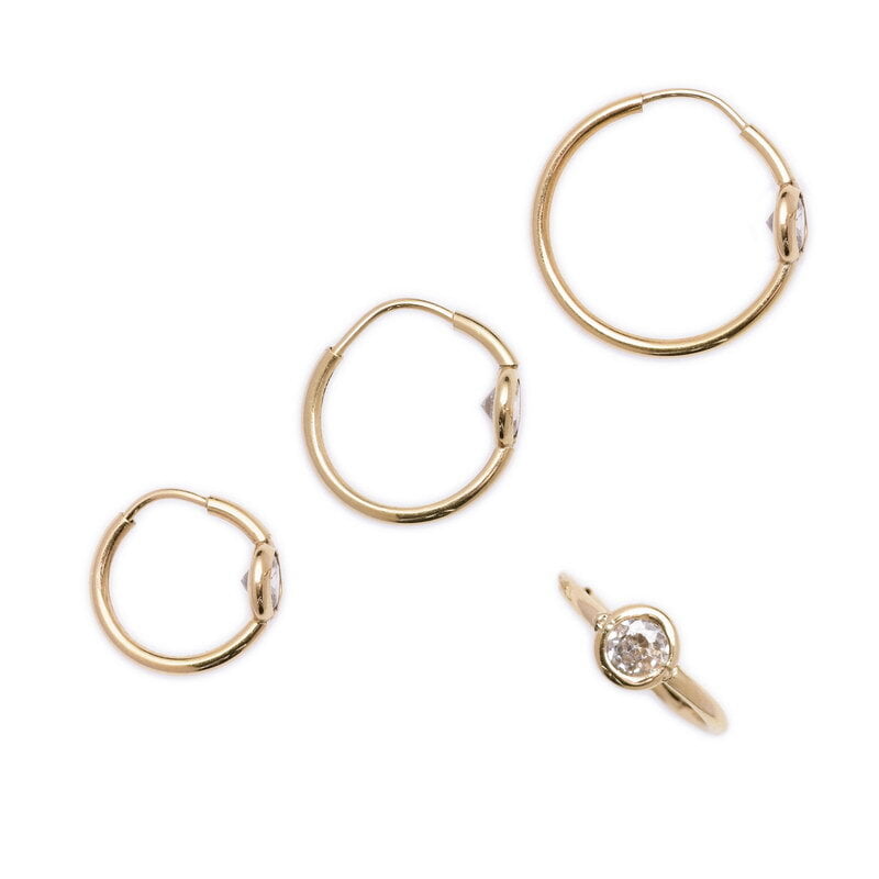 AROS CUBANOS CON PIEDRA CUBIC