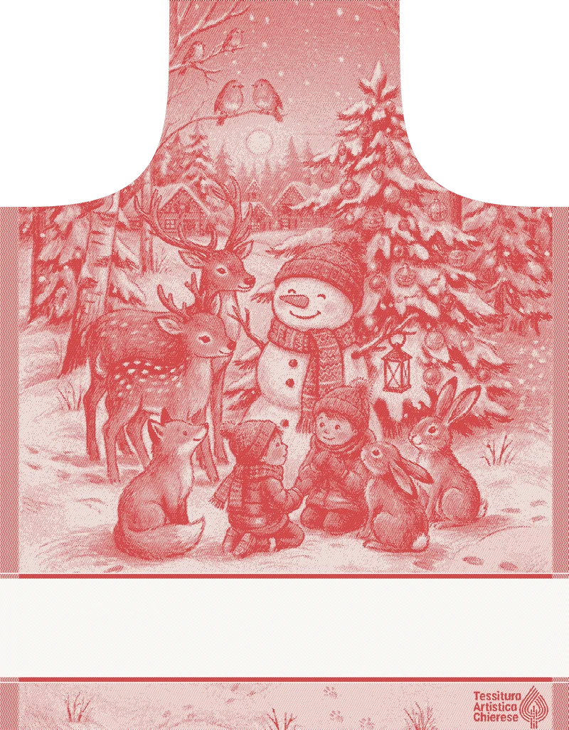 Grembiule da ricamare a punto croce Serie Armonia Inverno Natale Grembiule da ricamare a punto croce Serie Armonia Inverno Natale