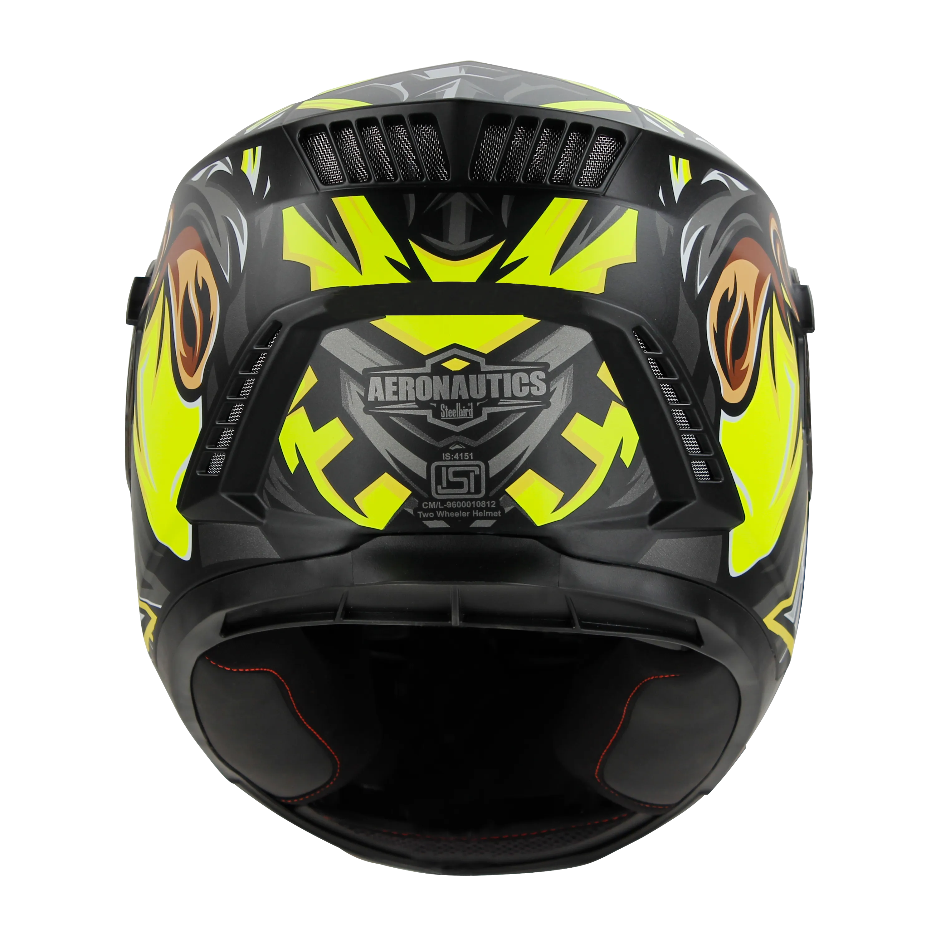 STEELBIRD SBH-40 ISS ASSASIN MATT BLACK/NEON C/V 580 MM