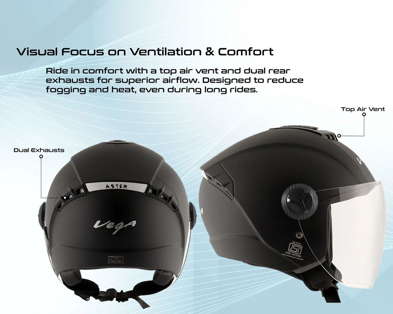 VEGA ASTER DX DULL BLACK C/V (L) VEGA ASTER DX DULL BLACK C/V (L)