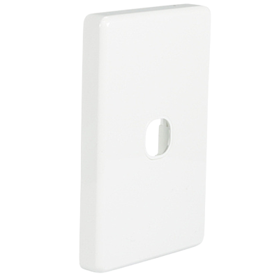 1 Gang Wall Plate, Clipsal Style, White