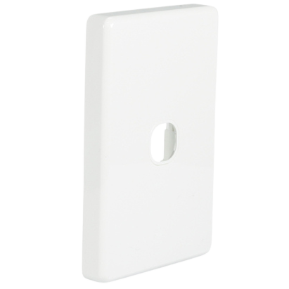 1 Gang Wall Plate, Clipsal Style, White