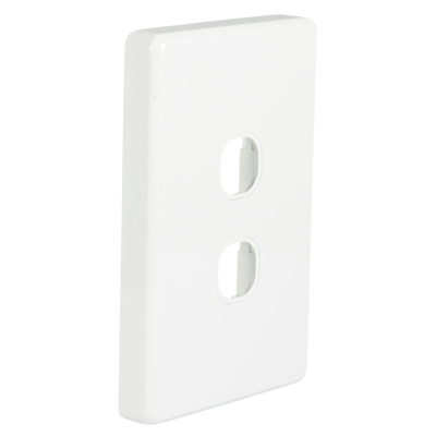 2 Gang Wall Plate, Clipsal Style, White