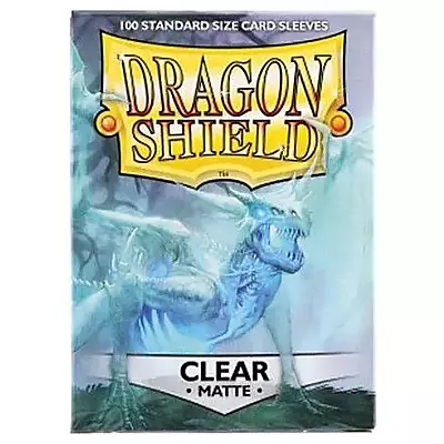 Dragon Shield AT-11001 Dragon Shields Matte Card Sleeves - Clear (100 Count)