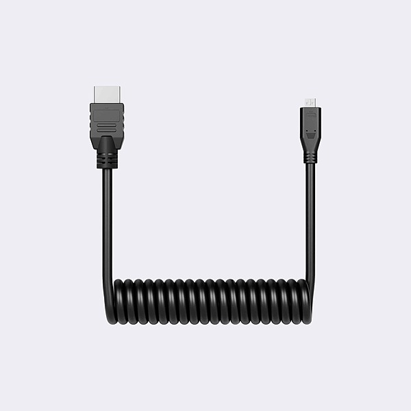 Atomos ATOMCAB015 Coiled Micro To Full HDMI Cable 30cm - 45cm Atomos ATOMCAB015 Coiled Micro To Full HDMI Cable 30cm - 45cm