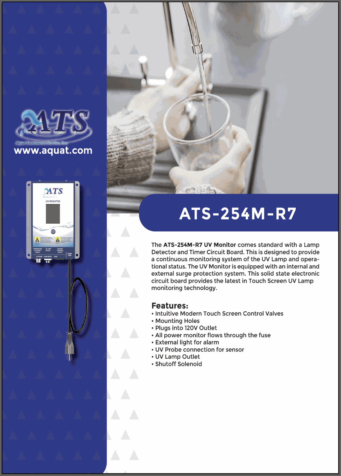 ATS-254PX10 – Commercial UV Sensor for Water System Monitoring
