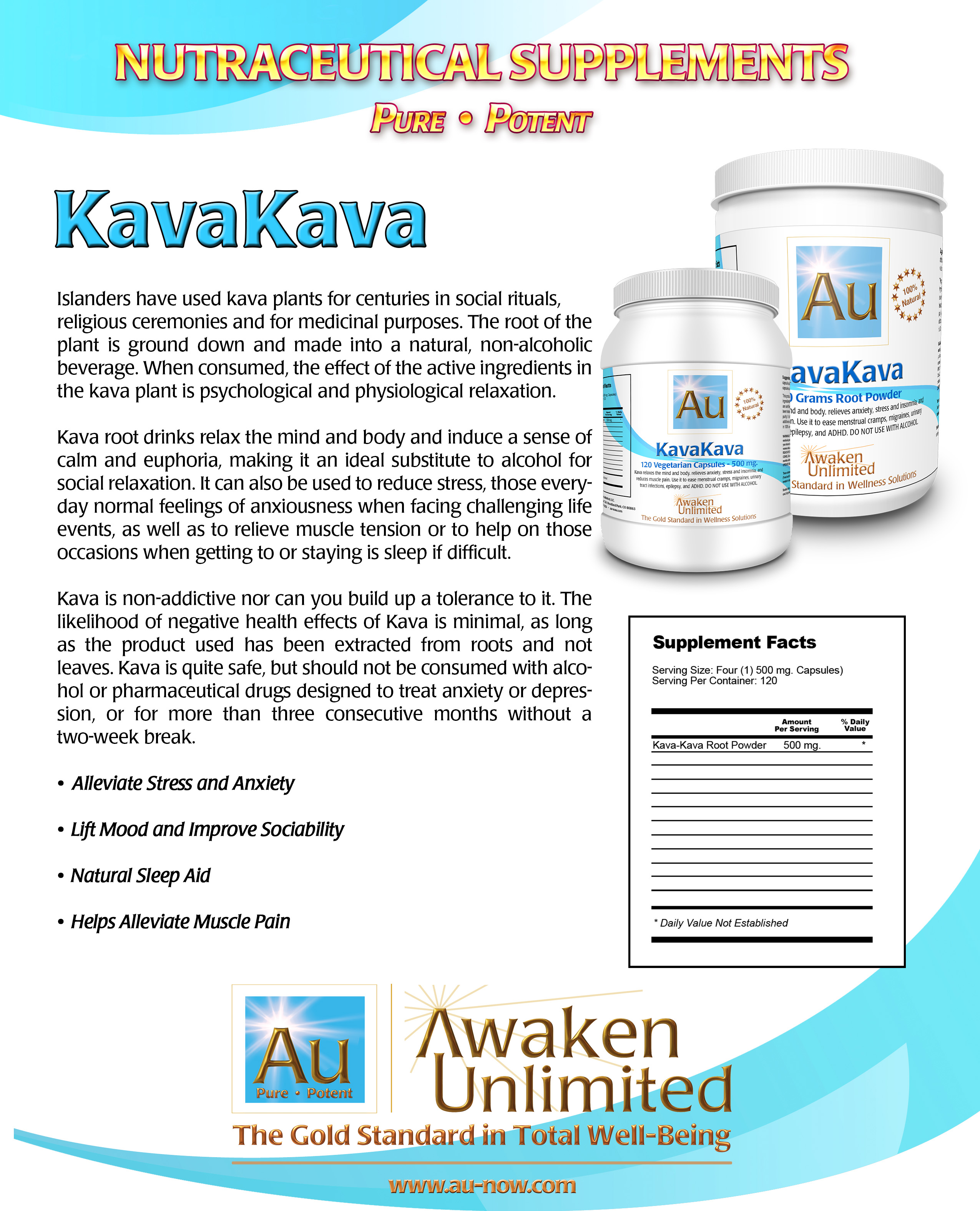 AU, NM, Kava Kava, (40C) AU, NM, Kava Kava, (40C)