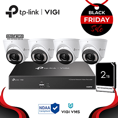 [SALE] VIGI 8MP Full-Colour Turret IPC & 4 Channel PoE+ NVR KIT