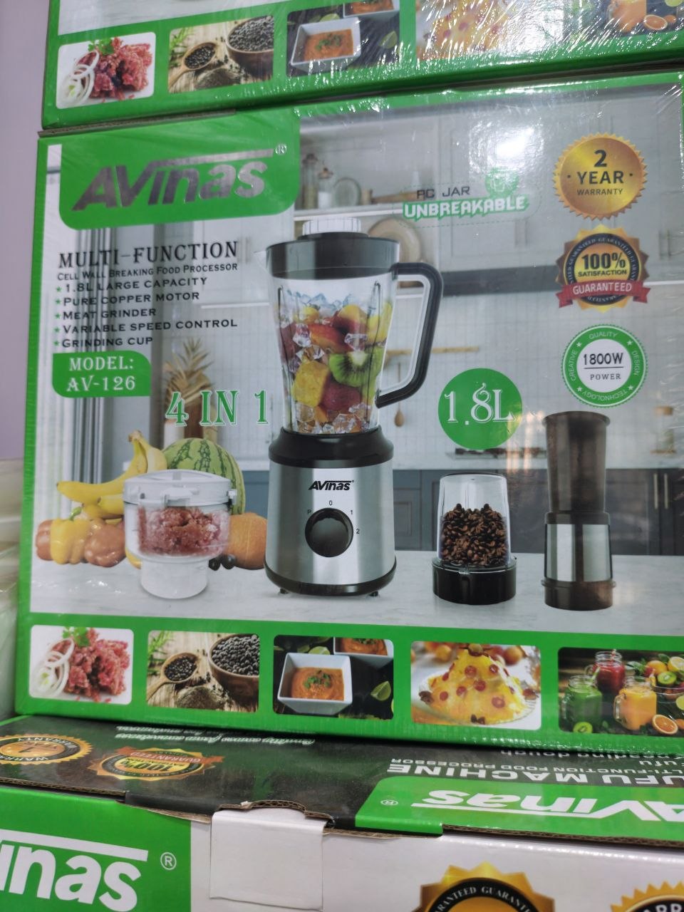 AVINAS MULTIFUNCTION 4IN1 BLENDER - 1800W - 1.8L JAR