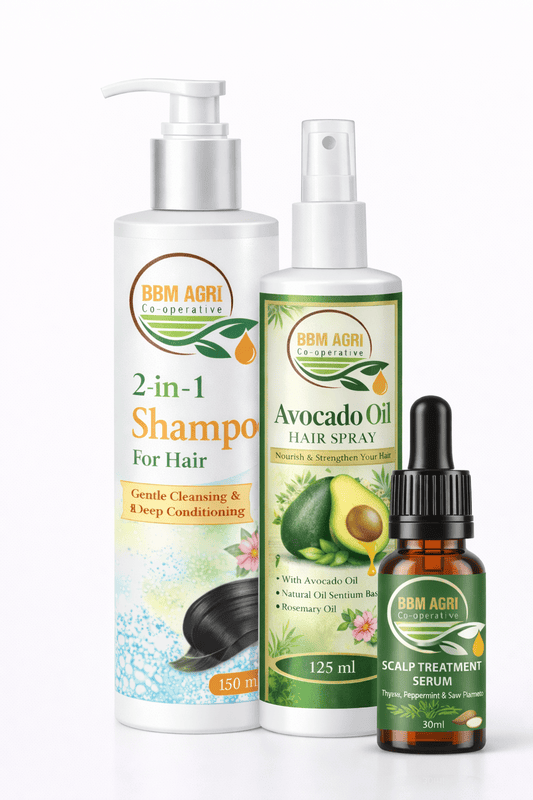 BBM Scalp Treatment Serum, Avacado Oil & Shampoo Combo