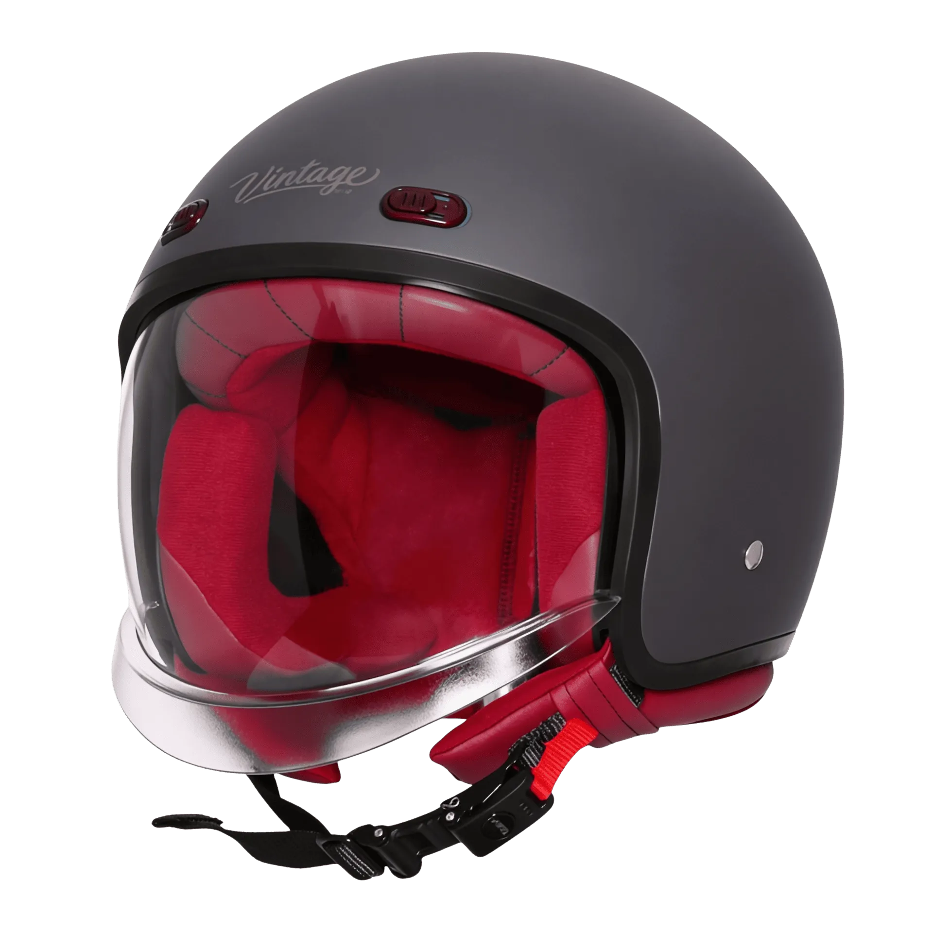 STEELBIRD SBH-67 VINTAGE DOT 5.0 GLOSSY AXIS GREY C/V 580 MM WITH EXTRA SMOKE VISOR STEELBIRD SBH-67 VINTAGE DOT 5.0 GLOSSY AXIS GREY C/V 580 MM WITH EXTRA SMOKE VISOR