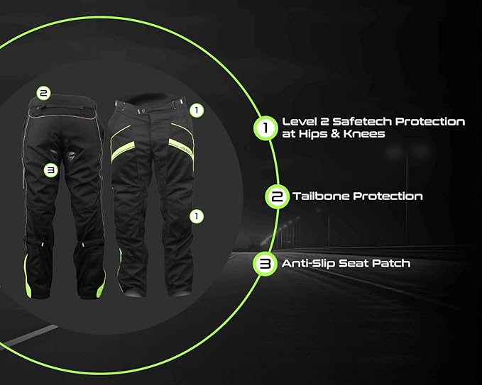 AXOR DELTA RIDING PANT BLACK/NEON YELLOW (XL) AXOR DELTA RIDING PANT BLACK/NEON YELLOW (XL)
