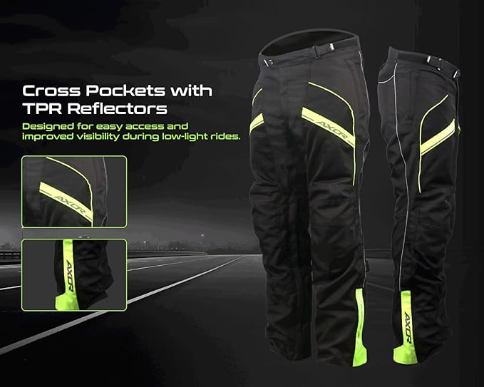AXOR DELTA RIDING PANT BLACK/NEON YELLOW (XL) AXOR DELTA RIDING PANT BLACK/NEON YELLOW (XL)