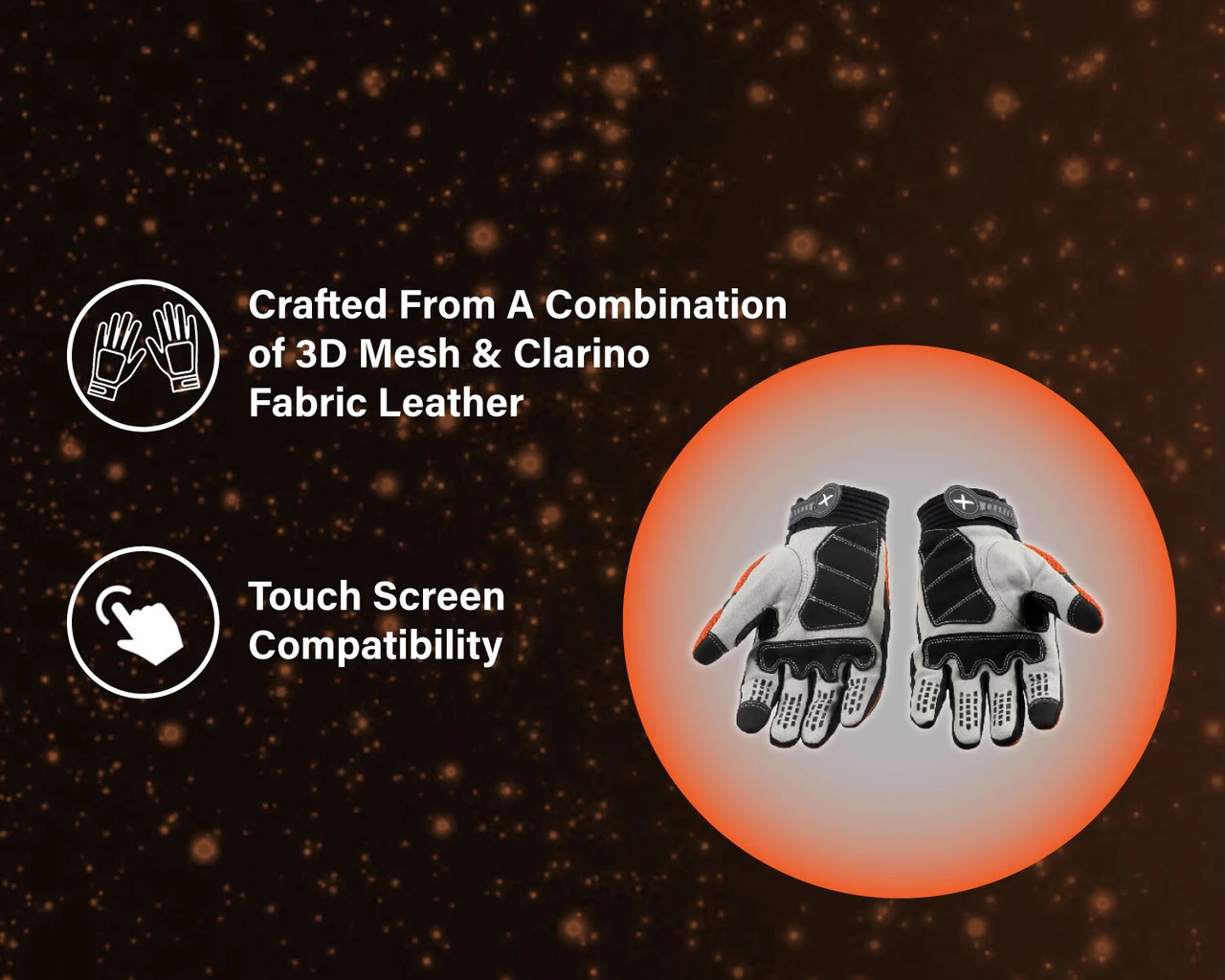 AXOR GLOVES AIR STREAM BLACK ORANGE 2XL