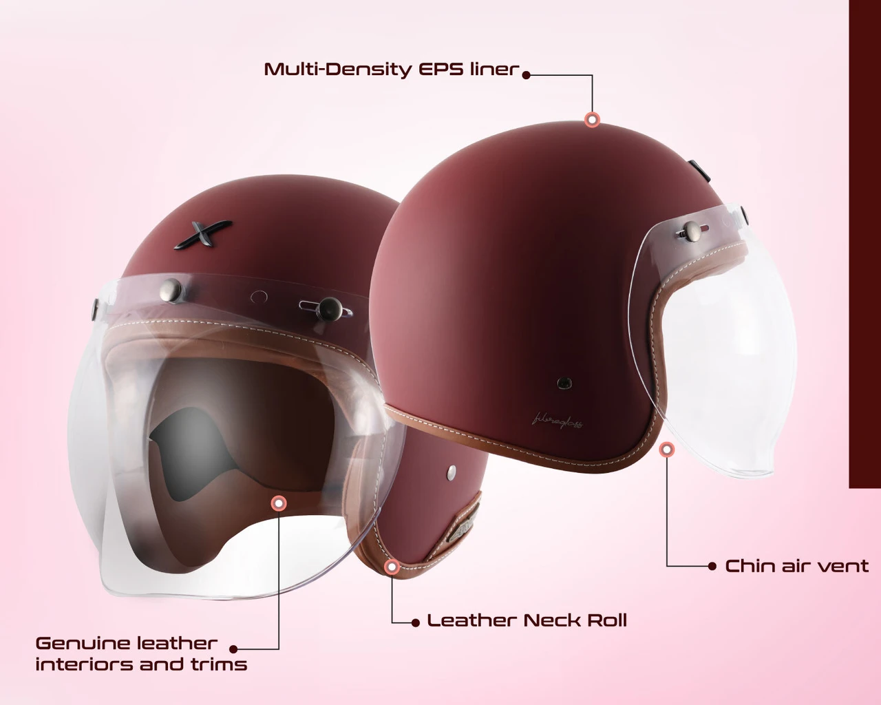 AXOR RETRO JET LEATHER DULL CHEST NUT RED 580 CM
