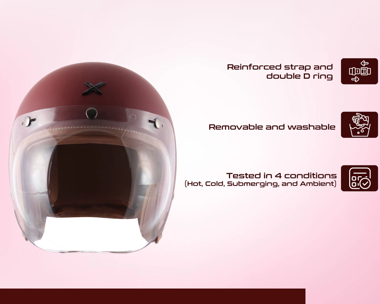 AXOR RETRO JET LEATHER DULL CHEST NUT RED 580 CM