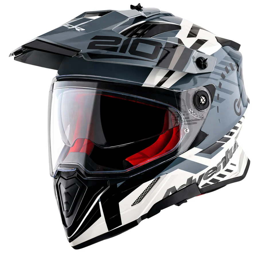 AXOR X-CROSS DUAL VISOR SPEEDOMETER WHITE/GREY C/V 580 MM AXOR X-CROSS DUAL VISOR SPEEDOMETER WHITE/GREY C/V 580 MM