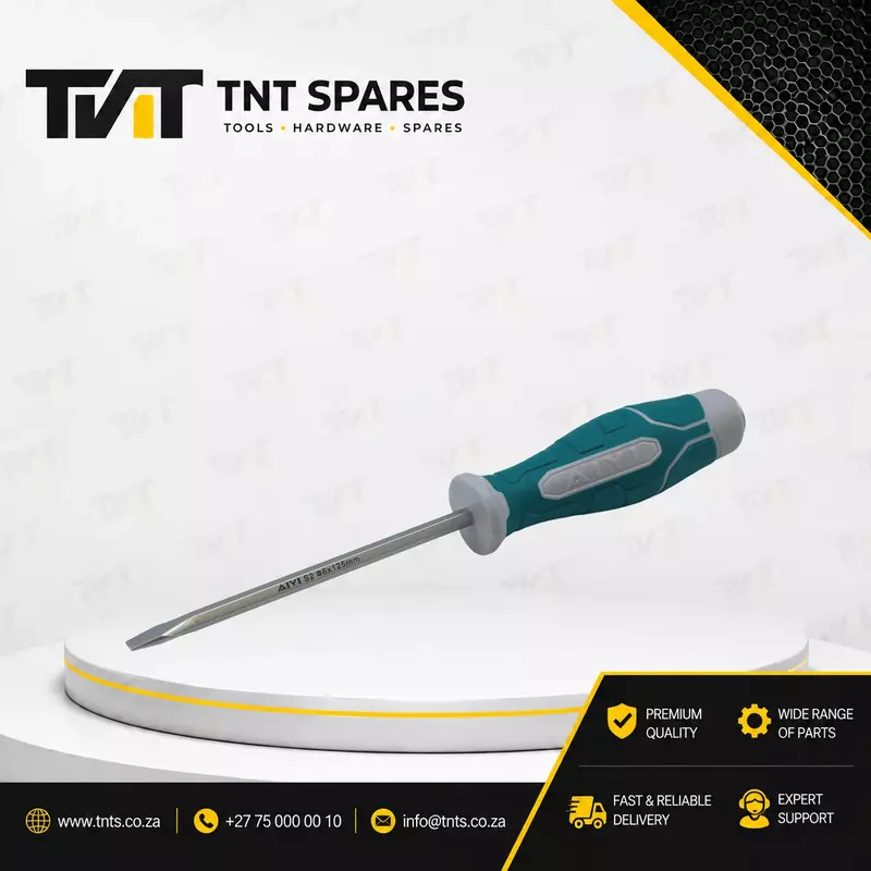 6 x 125mm Through-Tang Flat Screwdriver