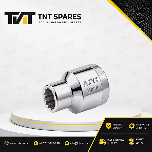 8mm AIYI 1/2-Inch Drive 12-Point Bi-Hex Short Socket