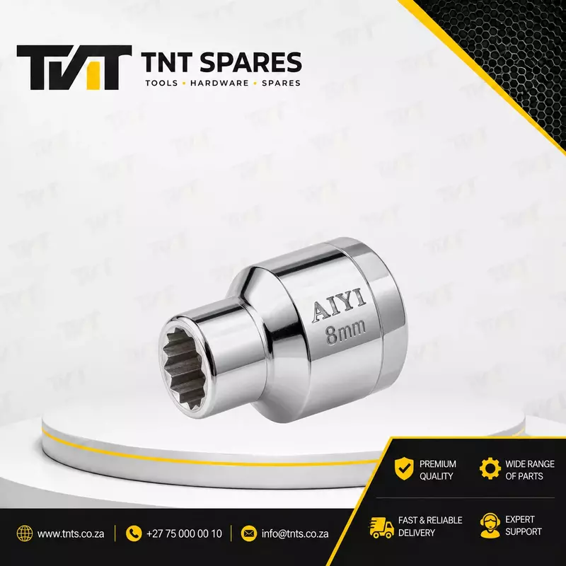 8mm AIYI 1/2-Inch Drive 12-Point Bi-Hex Short Socket