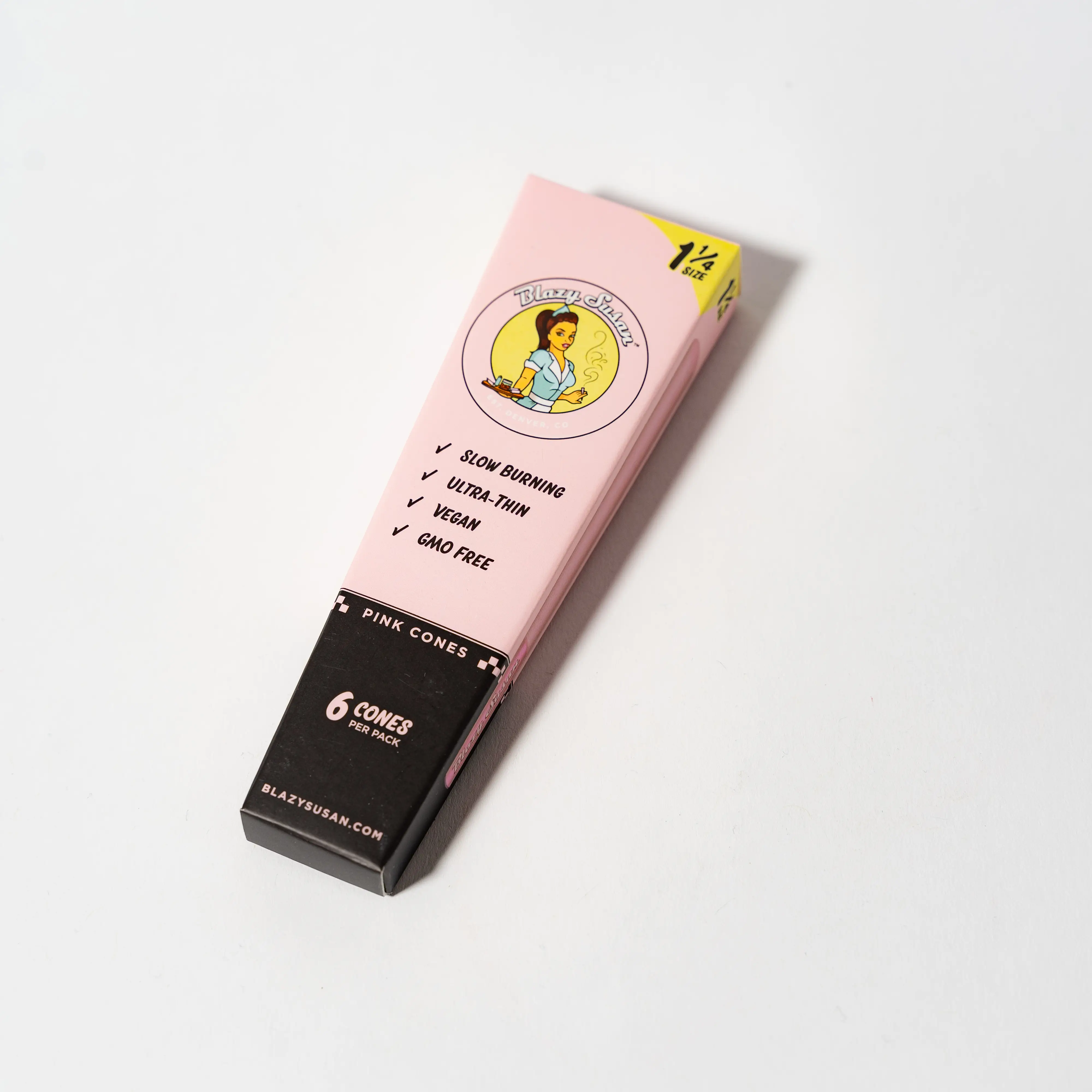Blazy Susan Pink Cones 1¼ – 6 Conos Pre-Enrollados Rosas (84 mm)