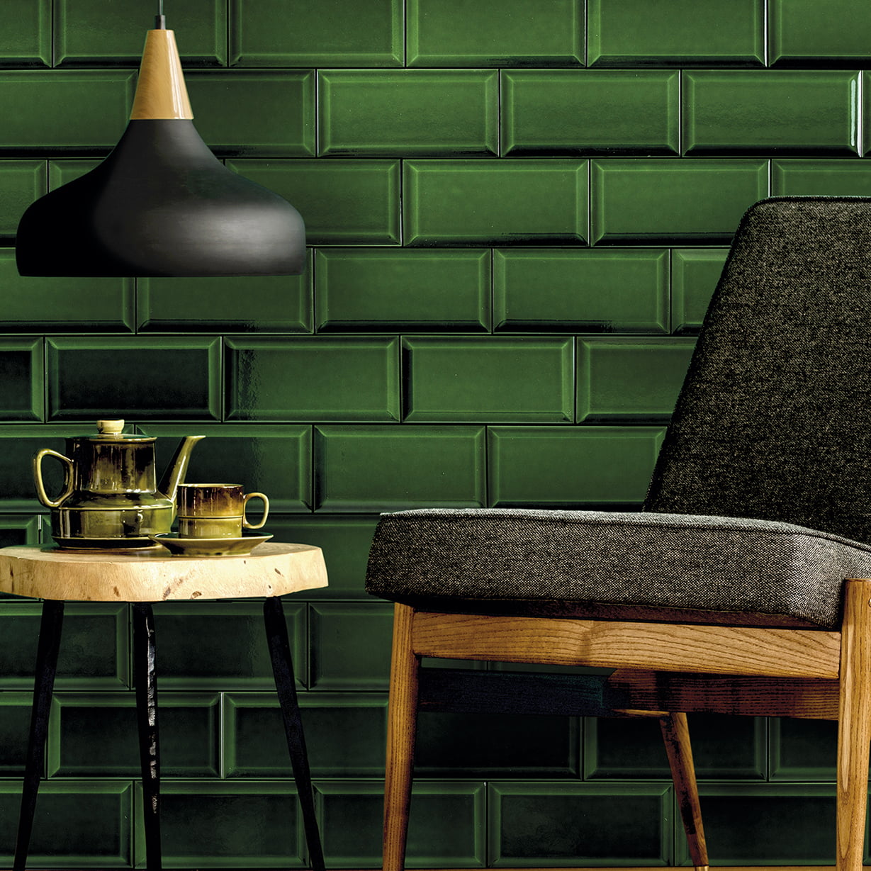Faianta FABRESA, VICTORIAN GREEN BRILLO 10x20, 21299