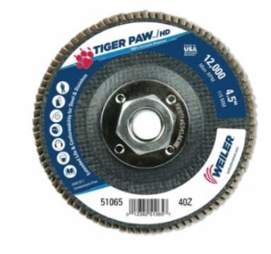 4-1/2", 40 Grit, 5/8-11 Hub, Type 29 Flap Disc