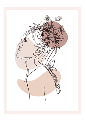 Floral Elegance Wall Art Set - 3 Piece - Canvas Prints - Unframed - Brown Floral Elegance Wall Art Set - 3 Piece - Canvas Prints - Unframed - Brown