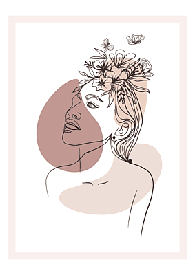 Floral Elegance Wall Art Set - 3 Piece - Canvas Prints - Unframed - Brown Floral Elegance Wall Art Set - 3 Piece - Canvas Prints - Unframed - Brown