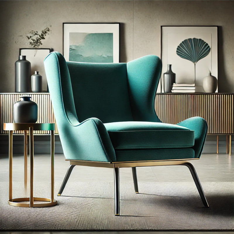 Gunmala Handicrafts Luxe Teal Accent Chair Gunmala Handicrafts Luxe Teal Accent Chair