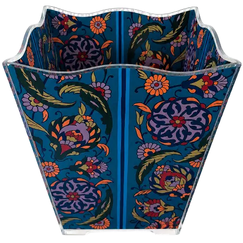 Acrylic Bin, Azure Arabesque
