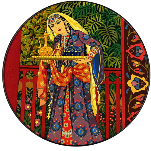 Acrylic Coaster, Crimson Princess