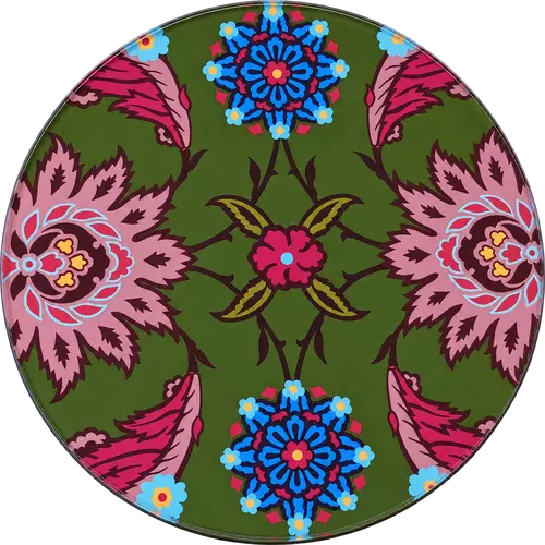 Acrylic Coaster, Olive Rosette