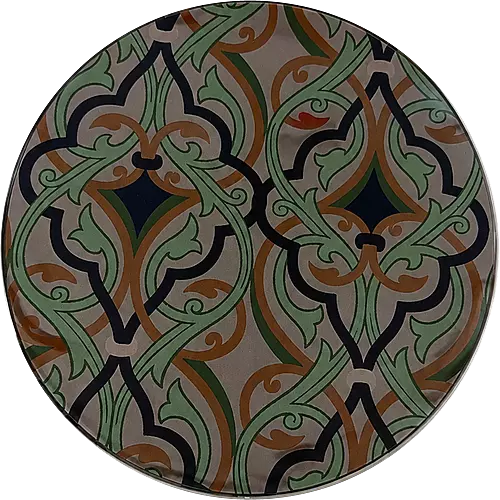 Acrylic Coaster, Sage Arabesque