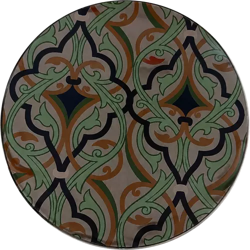 Acrylic Coaster, Sage Arabesque