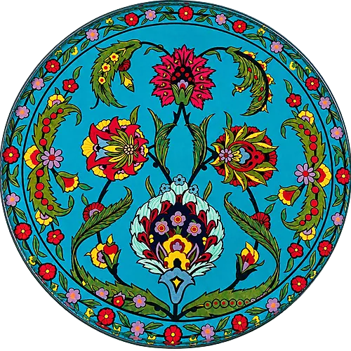 Acrylic Coaster, Turquoise Paisley