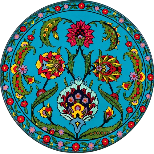 Acrylic Coaster, Turquoise Paisley