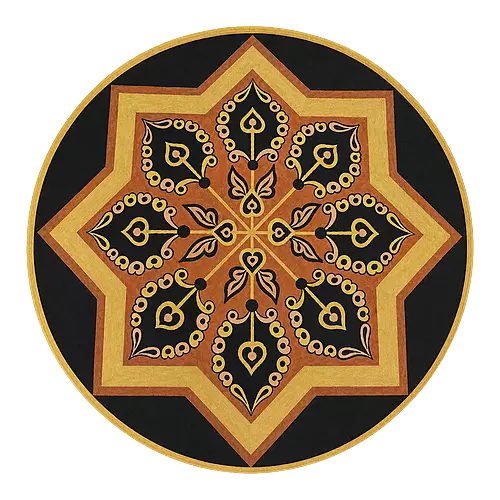 Acrylic Placemat, Black Botanica