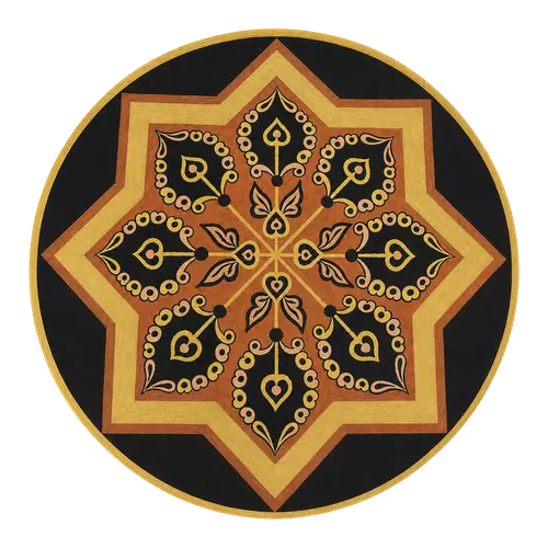 Acrylic Placemat, Black Botanica