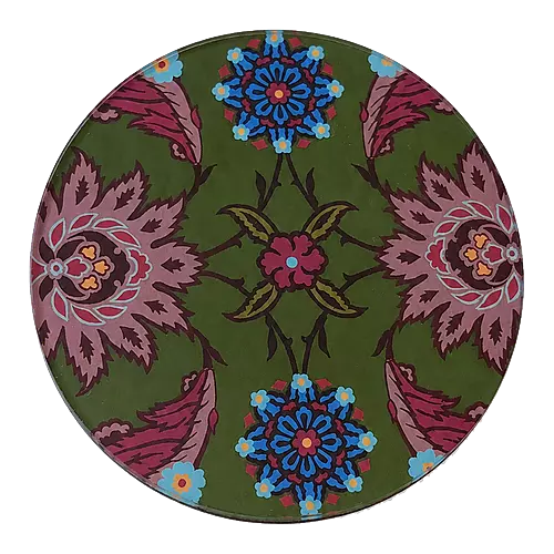 Acrylic Placemat, Olive Rosette