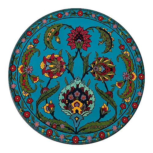 Acrylic Placemat, Turquoise Paisley