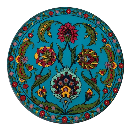 Acrylic Placemat, Turquoise Paisley