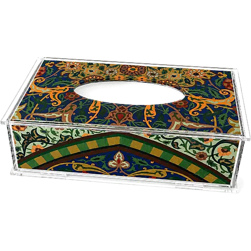 Acrylic Tissue Box, Ivory Mosaic