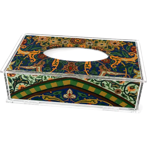 Acrylic Tissue Box, Ivory Mosaic
