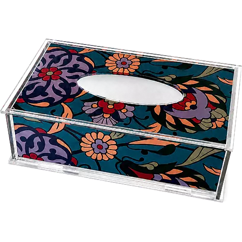 Acrylic Tissue Box, Midnight Garden