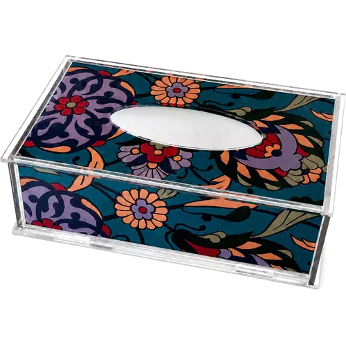 Acrylic Tissue Box, Midnight Garden