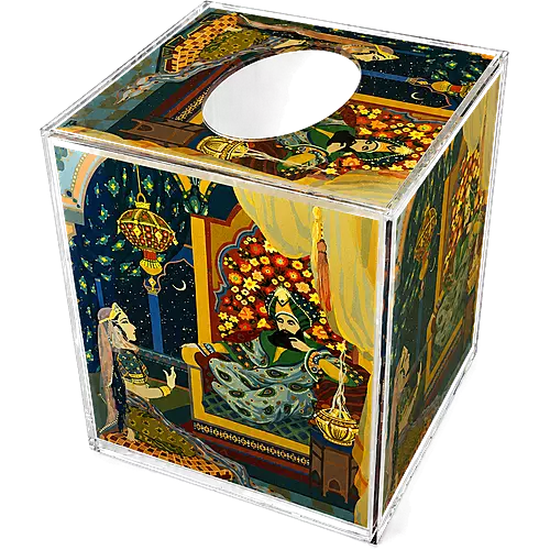 Acrylic Tissue Box, Sapphire Harem