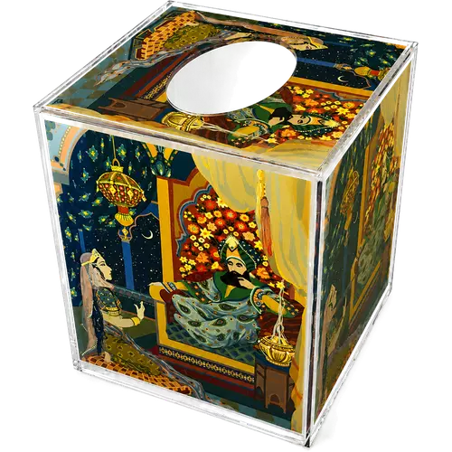 Acrylic Tissue Box, Sapphire Harem