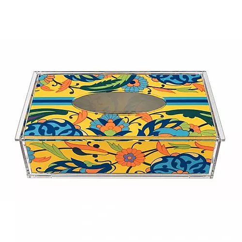 Acrylic Tissue Box, Sunlit Botanica