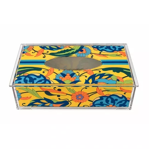 Acrylic Tissue Box, Sunlit Botanica
